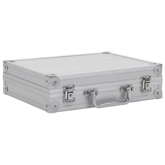 vidaXL Wapenkoffer aluminium ABS zilverkleurig