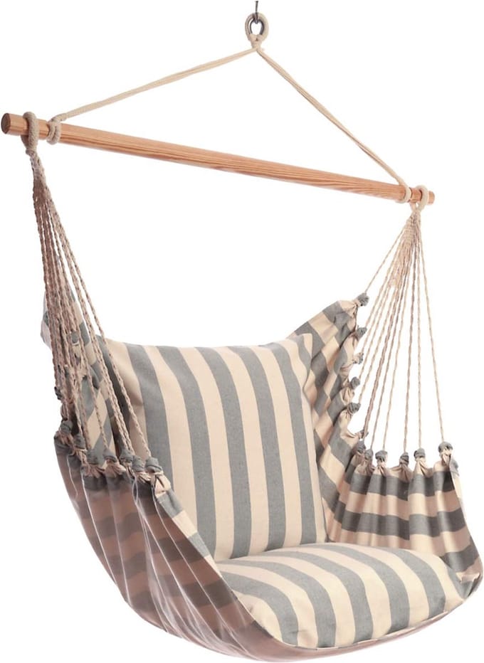 Hangstoel Denim Stripes XL incl. 2 kussens | Lazy Rezt