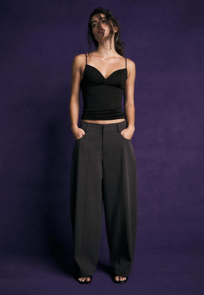Stradivarius Barrel-broek  Paars 40