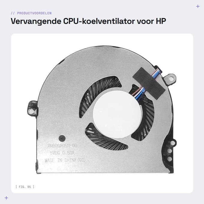 Dailygoods - Vervangende CPU-koelventilator voor HP Pavilion Laptops