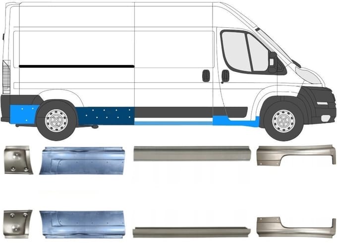 Reparatie dorpel voor Citroen Jumper 2006-2026 / Links + Rechts / Set
