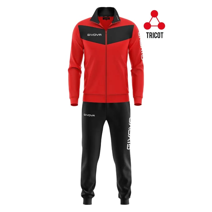 Givova Visa trainingspak Rojo/Negro - XXXS
