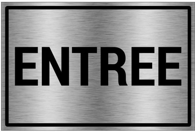 Entree bord - gecoat brushed aluminium - grijs zwart | 45 x 30 cm