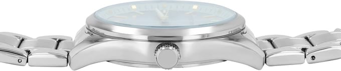 JUST WATCH herenhorloge roestvrij staal zilver, datumweergave