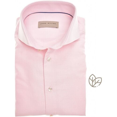 John Miller Overhemd Slim Pure Cotton Cutaway Collar Licht Roze / male