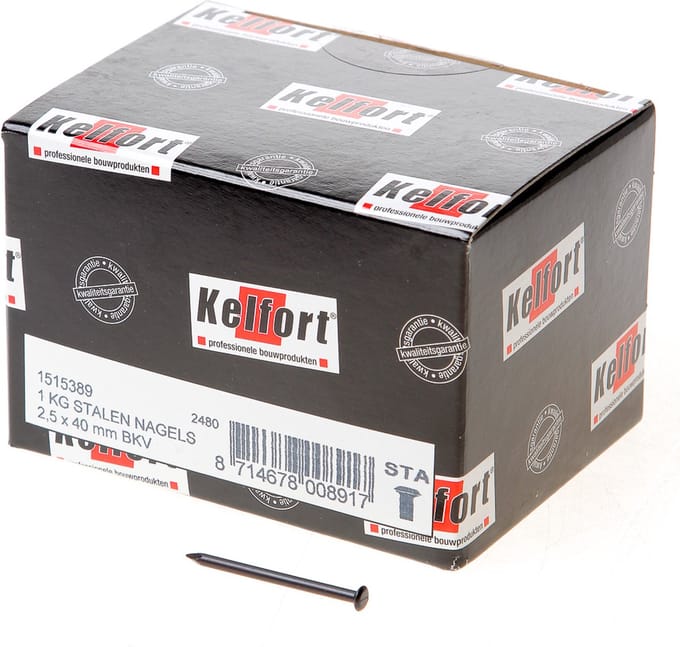 Kelfort Stalen nagel 52-54 RC bombe kop 40 x 2.5mm 1kg