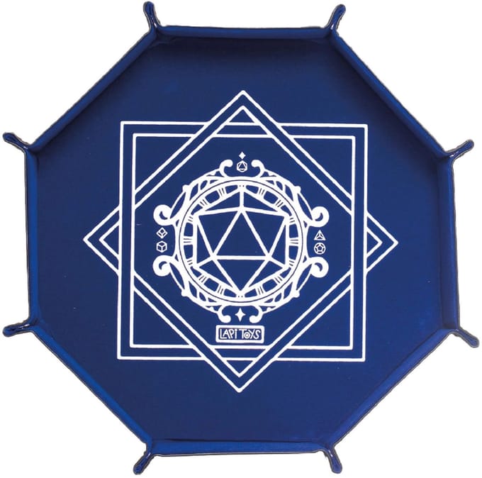 Lapi Toys - Pitjesbak XL - Dobbelsteenbak - Dice tray - Dobbelbak - Dobbelpiste - ⌀36 cm - Blauw