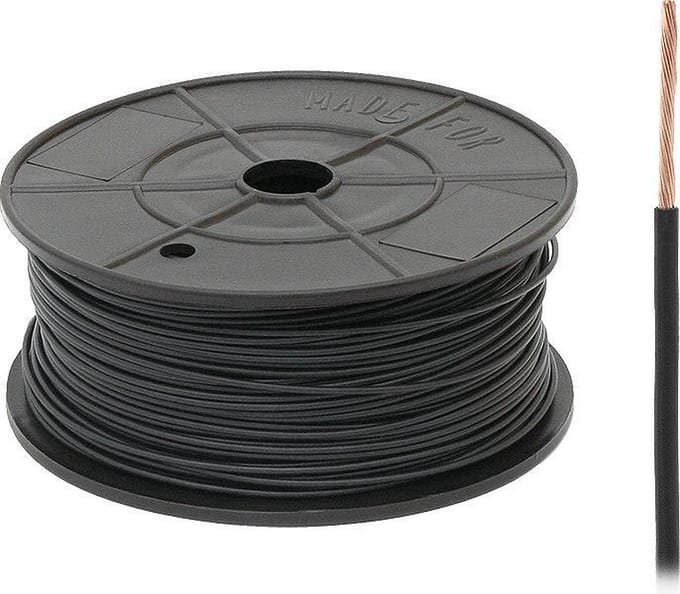FLRY -B kabel - 1x 1,00mm - Zwart - Rol 100 meter