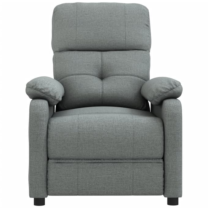 Vidaxl Fauteuil Met Massage, Donkergrijs, Stof