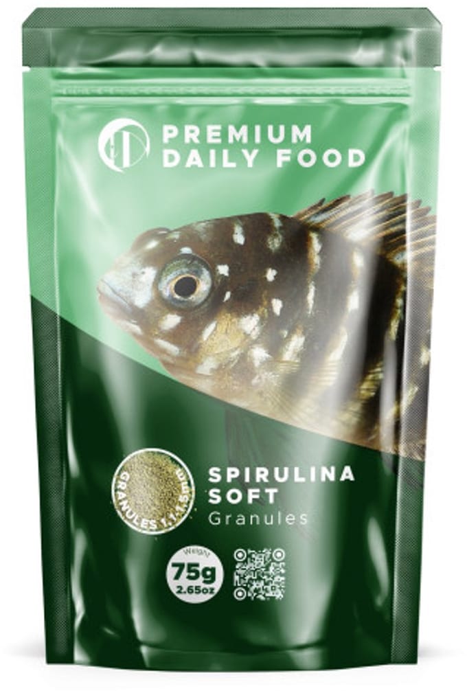 Premium Daily Food - Spirulina Soft Granules 75 gram