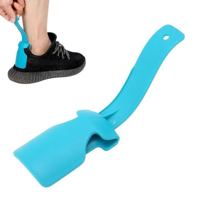 Hulpmiddel bij het aantrekken van schoenen - SURENHAP - Professionele schoenlepel - Ergonomisch - Draagbaar - Blauw blue
