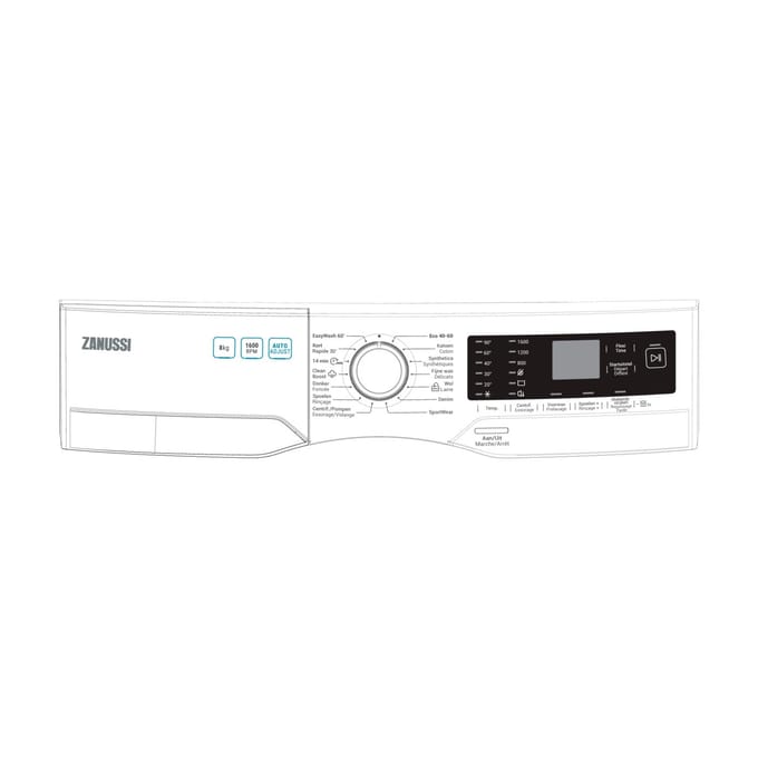 AEG controlepaneel, wit, Zanussi 140208731012