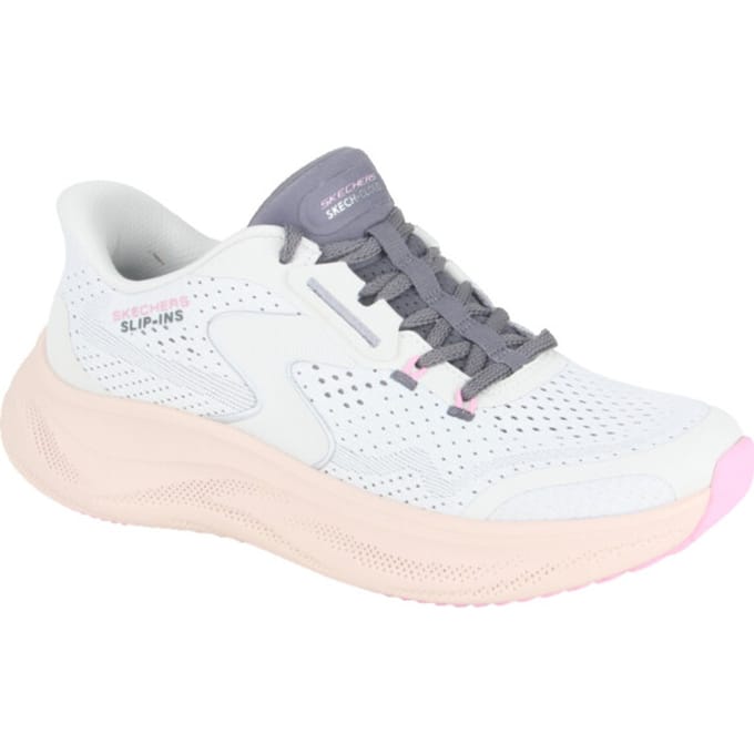 Skechers Skech Cloud Plush Horizon Polyester Dames Wit/Multi Sneakers