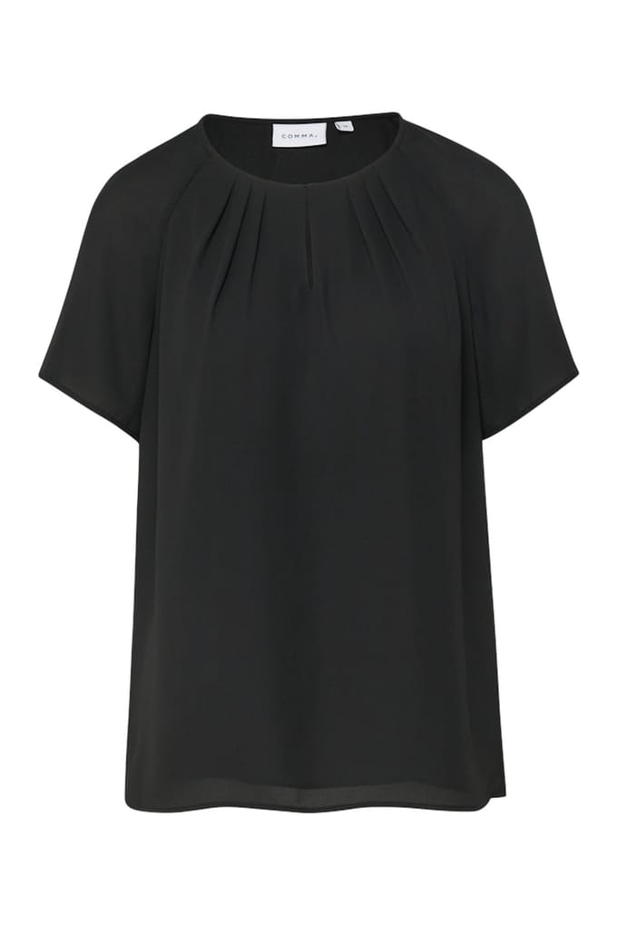 Korte mouwen chiffonblouse dames COMMA