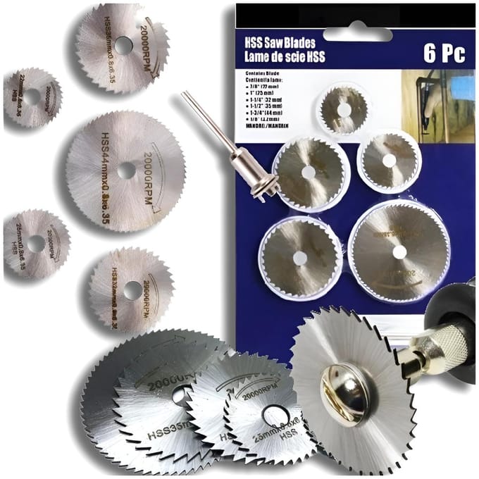 Merkloos - Snijmachine - 6-delige Schijfset - Adapter - Voor Multitool