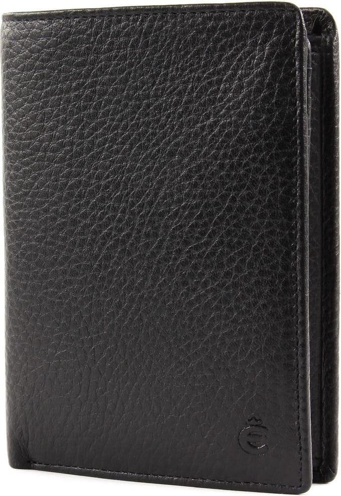 Esquire Leren Portemonnee Texas RFID Wallet Vertical Black Zwart
