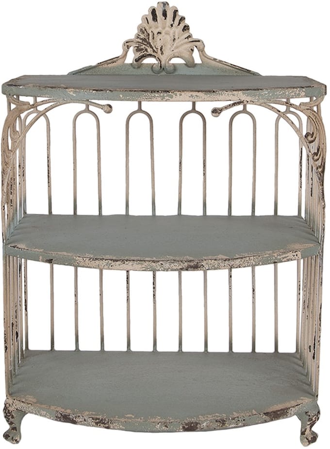 Clayre & Eef Wandkast 38x23x55 cm Groen Metaal