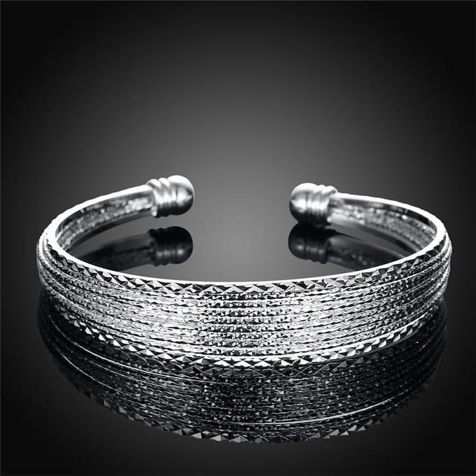 Mode Sieraden Dames Armbanden Verzild Open Bloem Armband Accessoires white