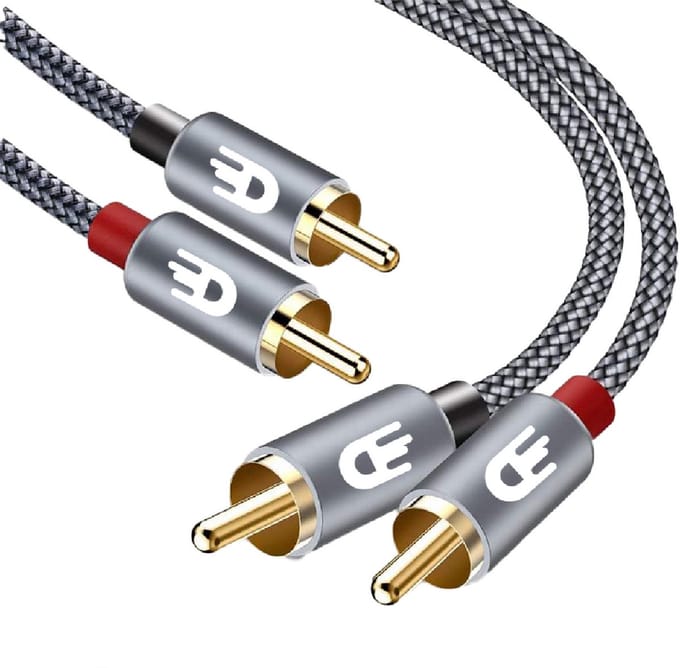 Drivv. Premium Tulp Stereo Audio Kabel - 2RCA naar 2RCA - Tulp Kabel - 3 meter