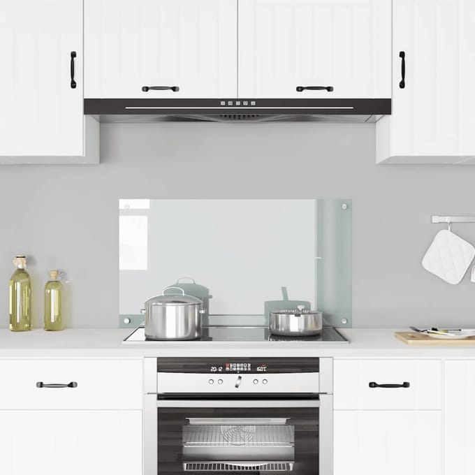 vidaXL - Spatscherm - keuken - 90x50 - cm - gehard - glas - transparant