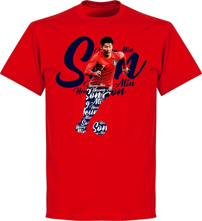 Son Zuid Korea Script T-Shirt - Rood - S