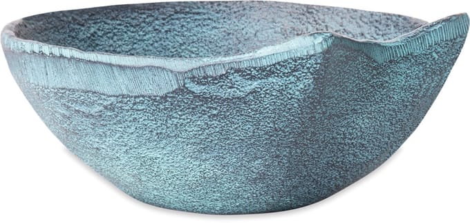 Blue Patina Decorative Bowl Large
