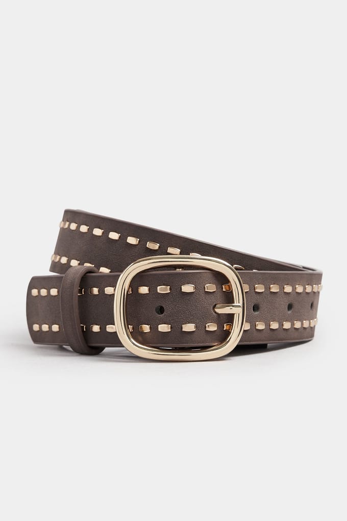 Yours Bruine Riem Met Stikseldetail Van Imitatiesuèdesize 46-48