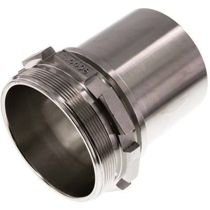 G 4'' Buitendraad x 100mm RVS Slangpilaar met Veiligheidskraag DIN 2817