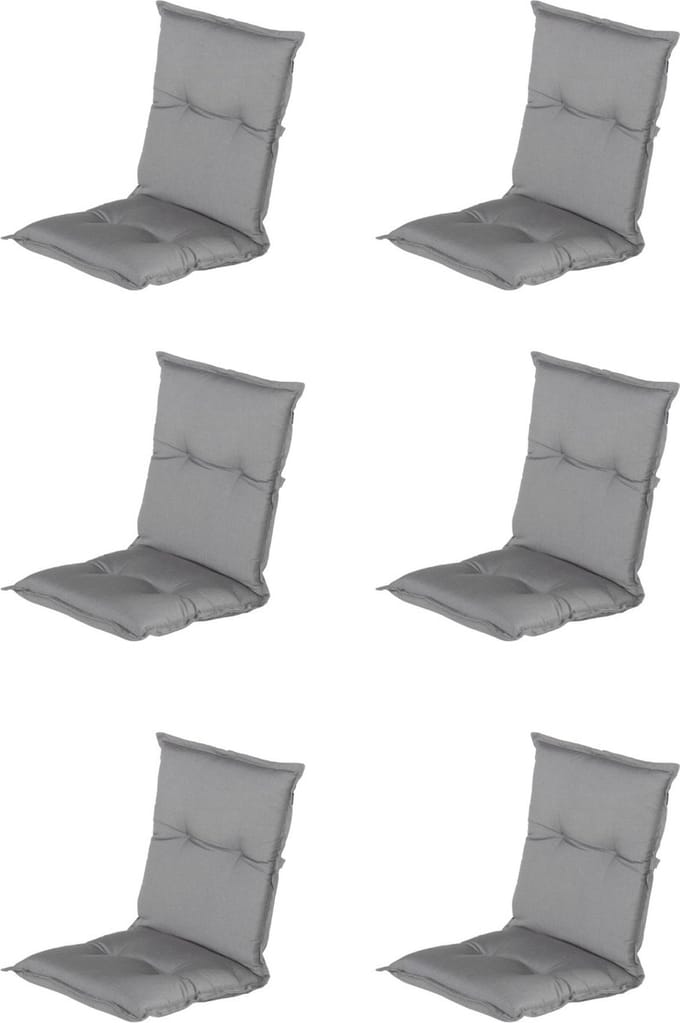 Hartman - Tuinkussen - Lage Rug - Grey - 100x50cm - Standenstoel - 6st