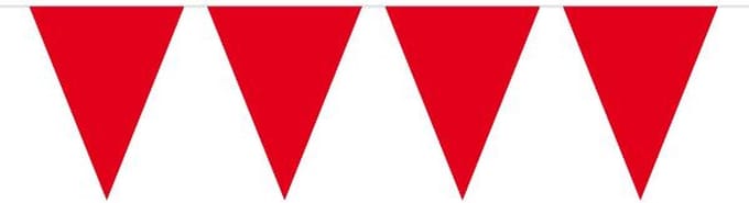 Folat - Vlaggenlijn XL Effen Rood 10 meter