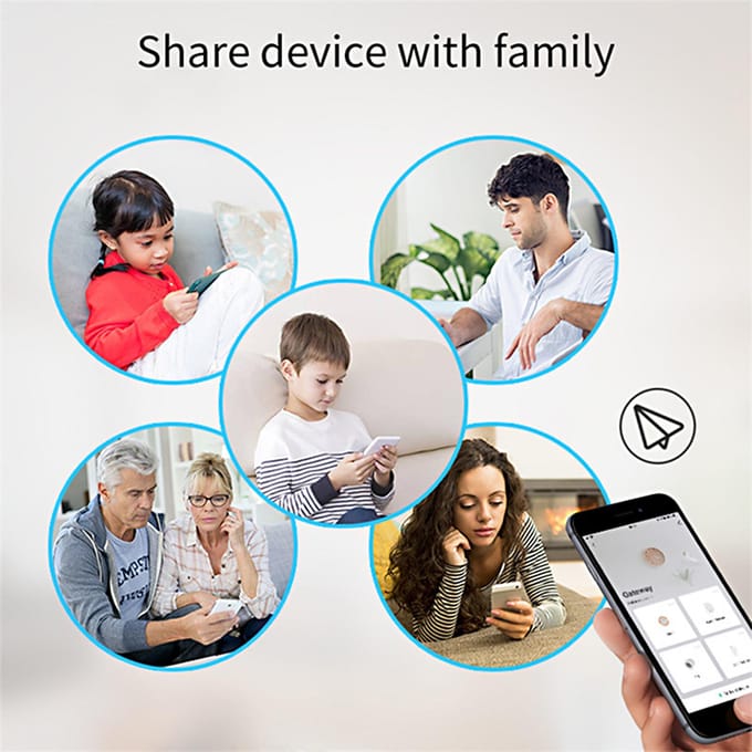 Smart Gateway ZigBee 3.0 Intelligent Home ZigBee Centrale Hub Smart Life APP-bediening Spraakbediening zwart