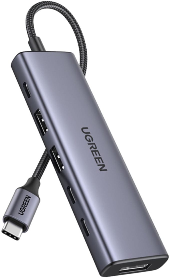 Ugreen 6-Poorts Usb-C Hub Met Displayport 4K En Pd100W Voor Laptops