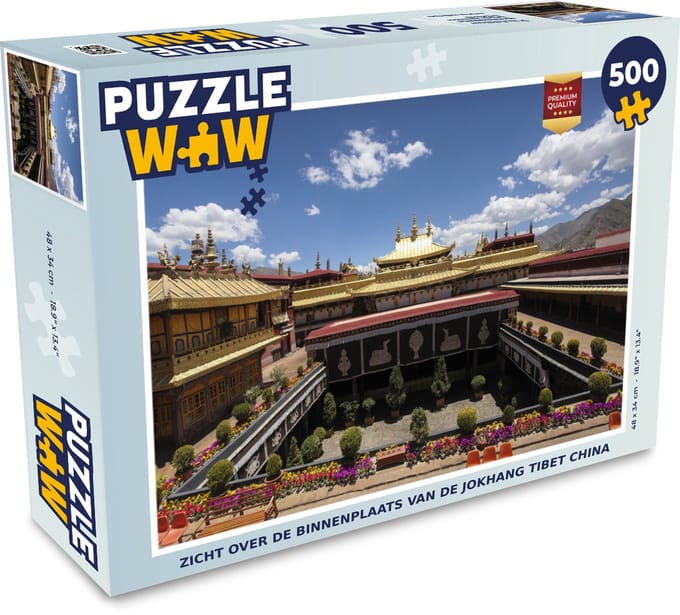 Puzzel Zicht over de binnenplaats van de Jokhang Tibet China - Legpuzzel - Puzzel 500 stukjes
