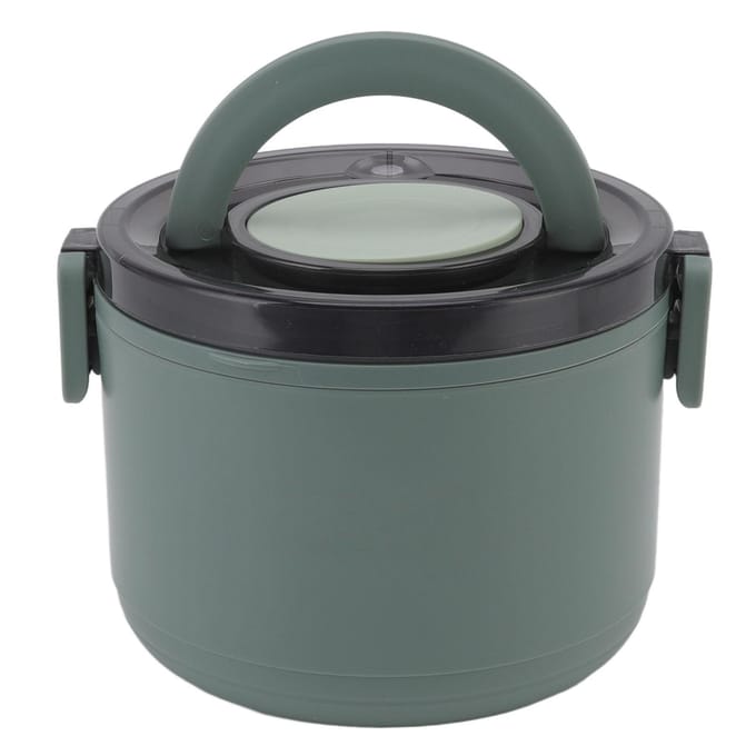 Lunchbox 1000ml Afneembaar Compartimentontwerp Lekdicht Draagbare Bento Box voor Thuis Kantoor L groen