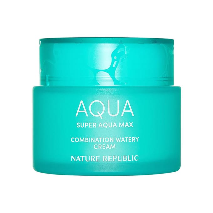 Nature Republic Super Aqua Max Crème Aqueuse pour Peaux Mixtes 120ml (Taille Jumbo) blue