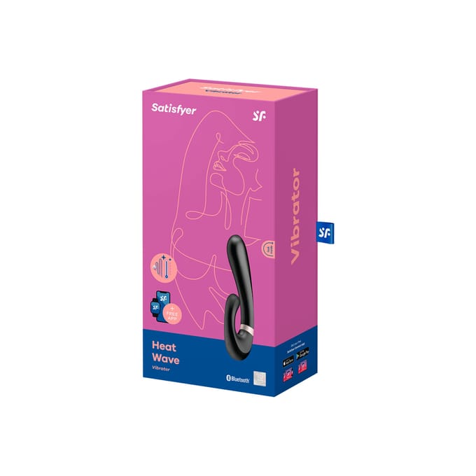 Satisfyer - Heat Wave - Warming Vibrator and Clitoral Stimulator - Black