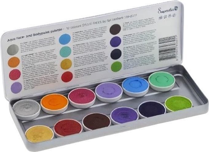 Superstar Schmink Palette Syllie Faces 60 Ml Metaal 13-delig