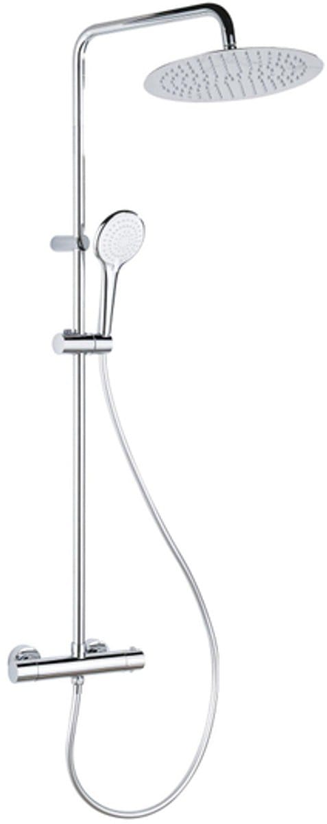 FugaFlow Efficiente Sobrado regendoucheset met thermostaat hoofddouche 30cm handdouche 3 standen chroom 110cm