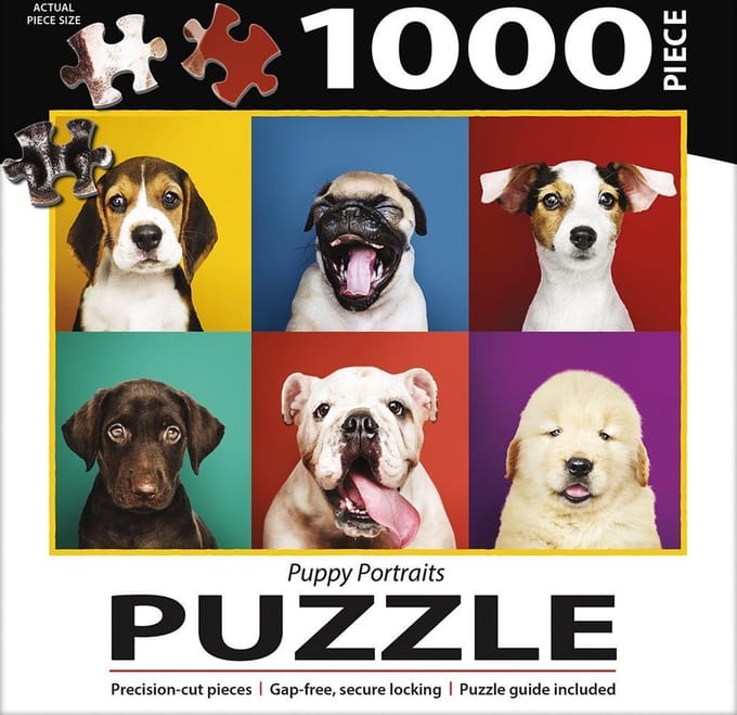 Puppy Portraits Puzzel - 1000 st