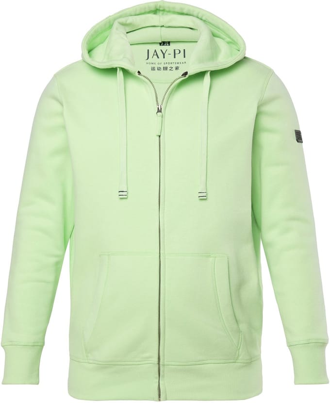 JAY-PI - Heren - Hoodie-jack sweat - Heldergroen - Maat L