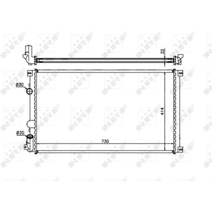 Radiator, motorkoeling NRF 58321