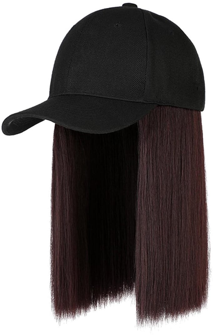 Dailygoods- Hoed met Haar Bevestigd - Dames Pruikdop