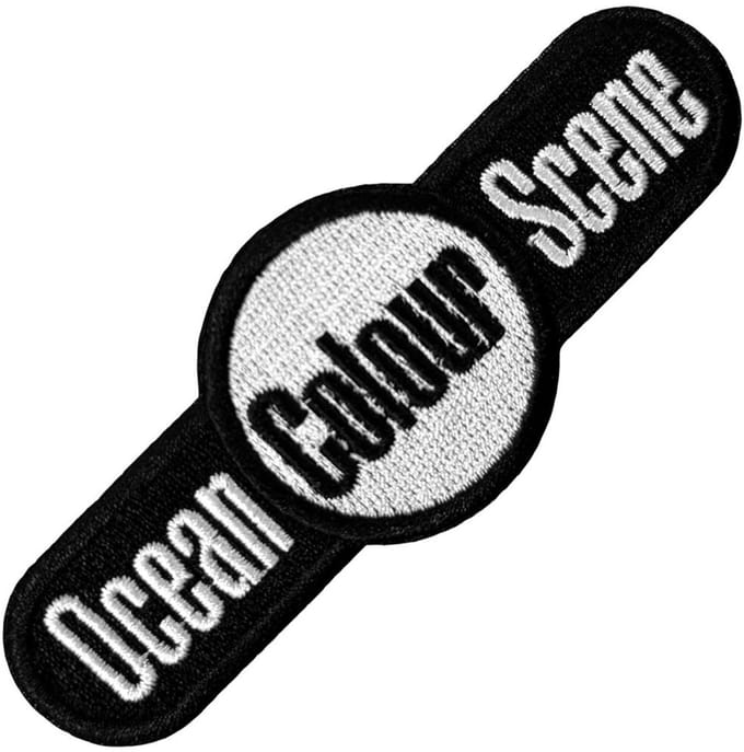 Ocean Colour Scene - Long Logo Patch - Zwart/Wit