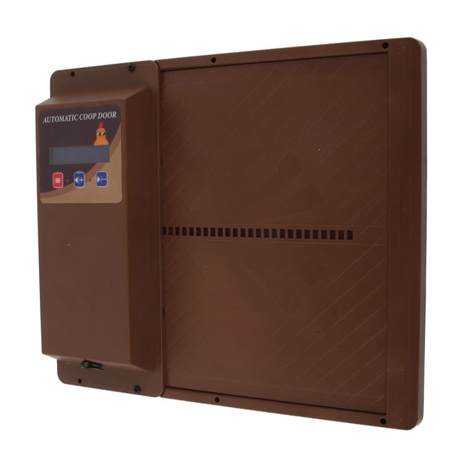 Automatische Kippenhokdeur USB Horizontale Opening Automatische Kippenhokdeuropener met Timer bruin
