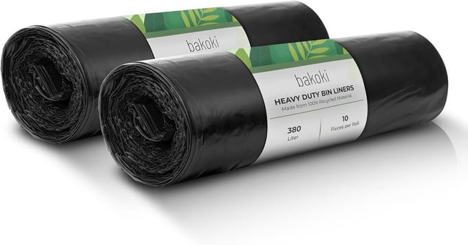Extra Sterke Vuilniszakken 380 Liter - Extra Groot en Scheurbestendig (20 Stuks)