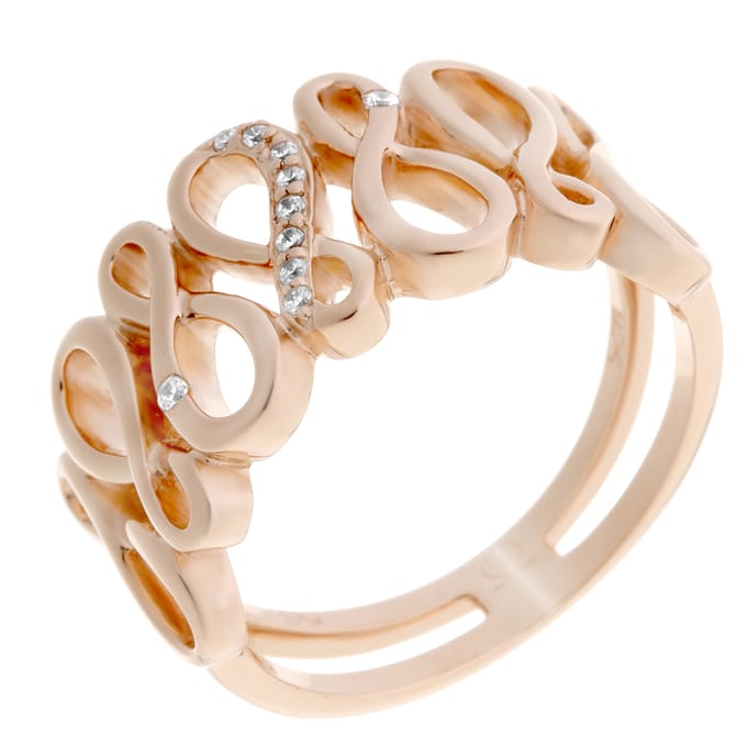 Orphelia Dames 925 Sterling Zilveren Ring - Roze ZR-7123/RG
