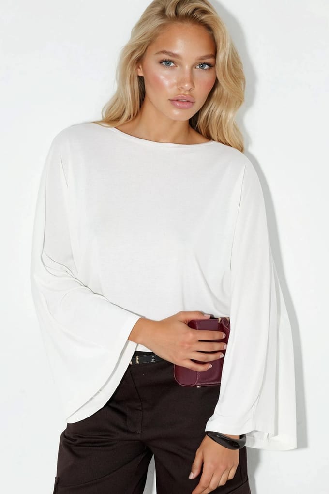 Losse Fit Bootneck Blouse