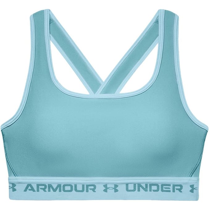 Under Armour Corssback Dames Blauw Mid Sportbeha