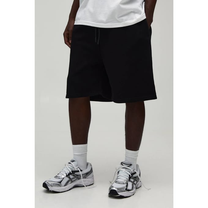 Essential Baggy Fit Middellange Short | Black | Size Large