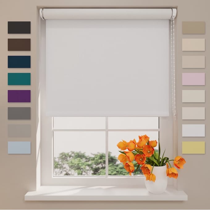 Rolgordijn Easy Verduisterend - White - 100 x 190 cm